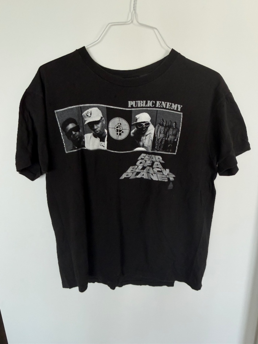 Vintage 90’s Public Enemy Shirt Large Black Fear Of A Black Planet Single Stitch